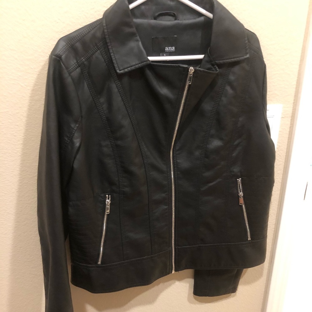 Black leather jacket